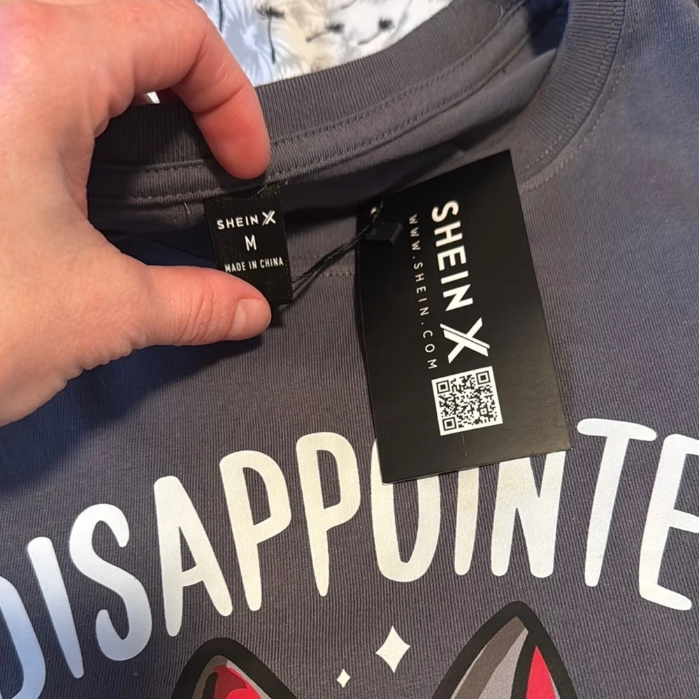SHEIN || NWOT Gray Cat Attitude Oversized T-Shirt (M)